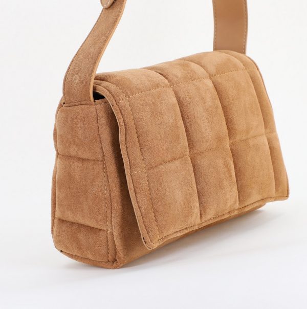 Geanta damă casual bej piele ecologica velur BS20201191 122