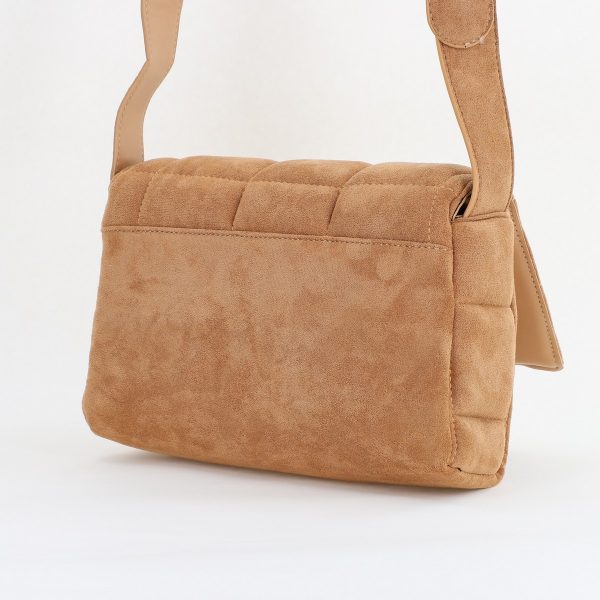 Geanta damă casual bej piele ecologica velur BS20201191 123