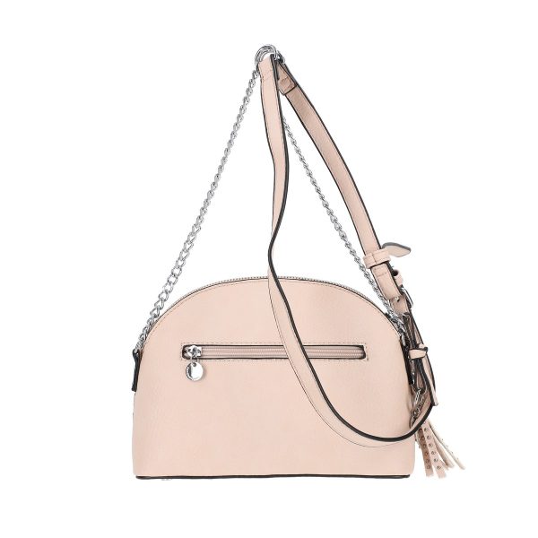 Geanta Crossbody Roz Casual Femei din Piele Eco cu Lant Tinte Metalice - Lulu Castagnette BSLLCA2103051 120