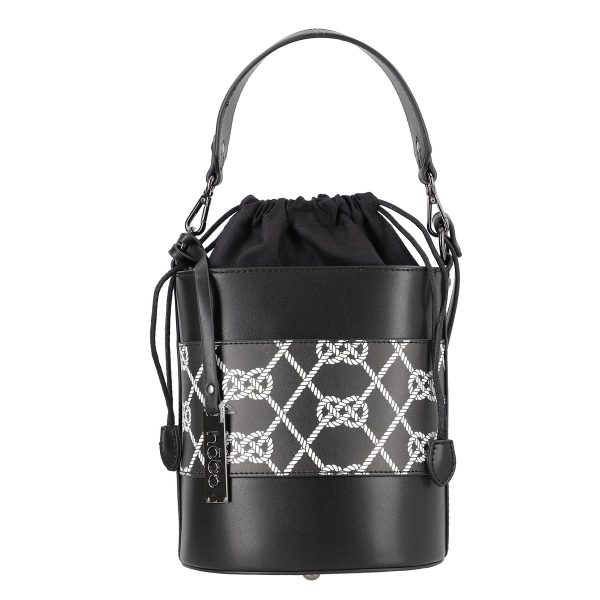 Geanta tip postas casual de dama din piele ecologica neagra cu model fateta exterioara Nobo BSNOCR210296 119