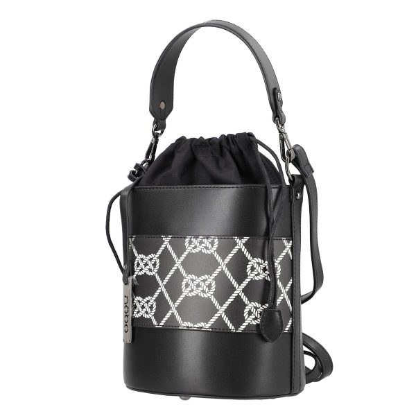 Geanta tip postas casual de dama din piele ecologica neagra cu model fateta exterioara Nobo BSNOCR210296 120