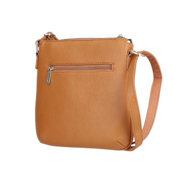 Geanta casual piele ecologica maro cu maner si doua buzunare suplimentare David Jones BSDJCA2108327 121