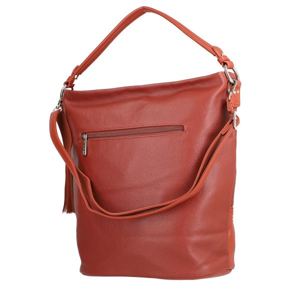Geanta Crossbody Mare Dama Piele Ecologica Aramiu cu Trei Buzunare David Jones BSDJCR2108309 122