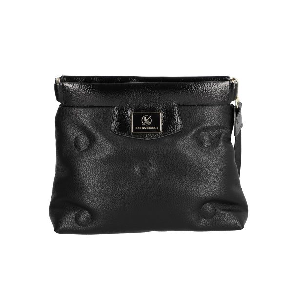 Geanta tip postas dama piele ecologica neagra inchidere fermoar si interior finisat Laura Biaggi LB248CR2109043 120