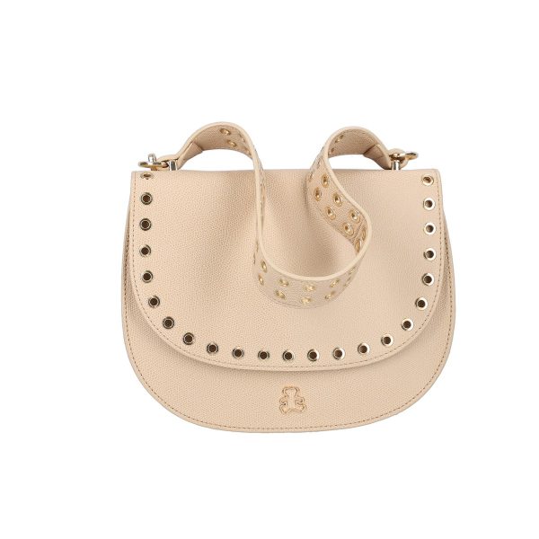 Geanta casual tip postas de dama din piele eco bej cu tinte si cu trei buzunare Lulu Castagnette BSDJCA2103126 119