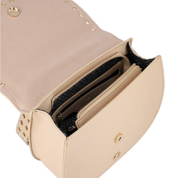 Geanta casual tip postas de dama din piele eco bej cu tinte si cu trei buzunare Lulu Castagnette BSDJCA2103126 121