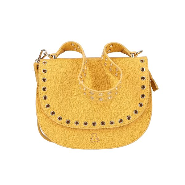 Geanta casual tip postas de dama piele ecologica galben mustar cu trei buzunare Lulu Castagnette BSDJCA2103129 121