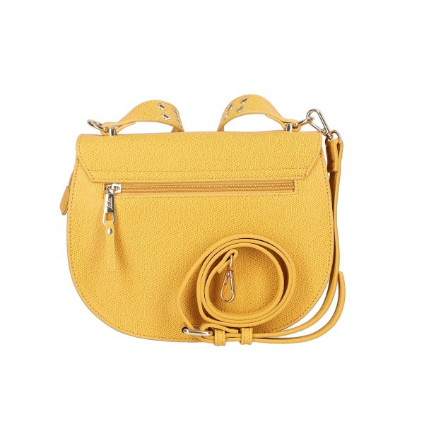 Geanta casual tip postas de dama piele ecologica galben mustar cu trei buzunare Lulu Castagnette BSDJCA2103129 122
