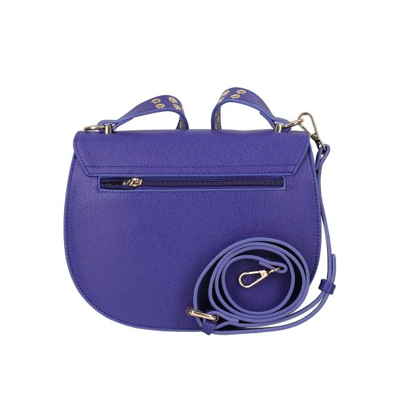 Geanta casual tip postas de dama din piele neteda eco albastru regal cu trei buzunare Lulu Castagnette BSDJCA2103127 120