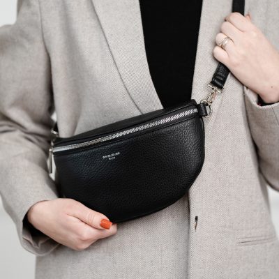 Borsetă damă crossbody neagră David jones
