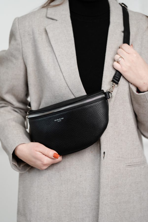 Borsetă damă crossbody neagră David jones 119