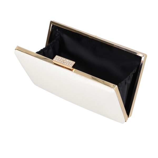 Geanta ocazie dama din material sintetic auriu lucios cu maner lant Roxana BS1049HD2207504 119