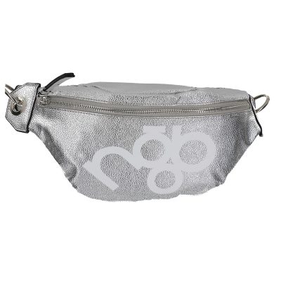 Borseta casual de femei din piele ecologica gri lucios cu buzunare nobo BSNOBO210157