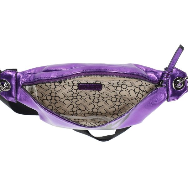 Borseta casual de dama piele ecologica mov lucios cu buzunare nobo BSNOBO210156 120