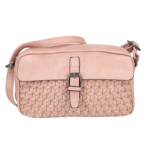 Poseta dama casual din piele ecologica roz cu buzunare si fermoar Turbo Bags BSCA2101125 119