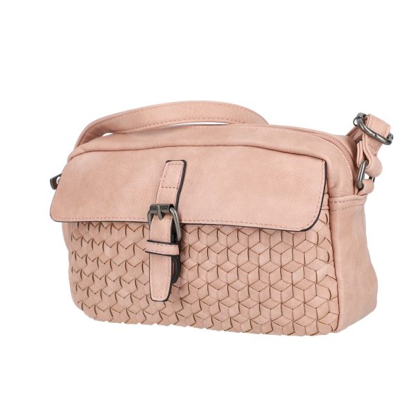 Poseta dama casual din piele ecologica roz cu buzunare si fermoar Turbo Bags BSCA2101125 120