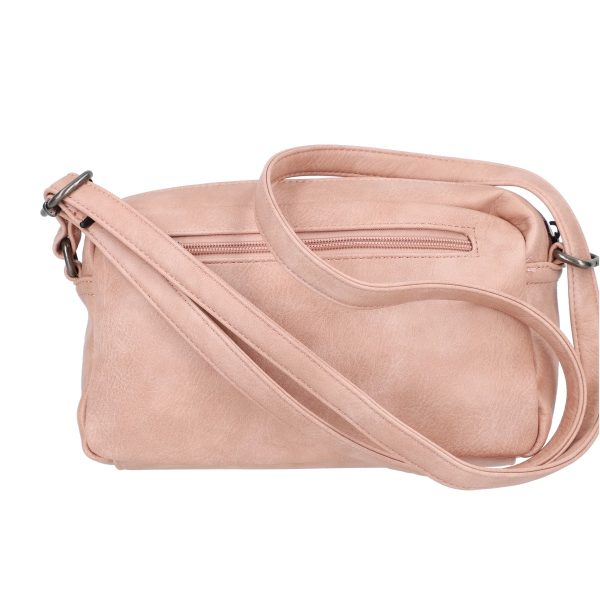 Poseta dama casual din piele ecologica roz cu buzunare si fermoar Turbo Bags BSCA2101125 121