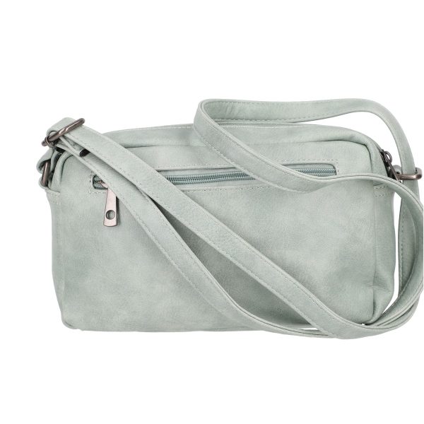 Poseta dama casual din piele eco verde cu buzunare si fermoar Turbo Bags BSCA2101123 121