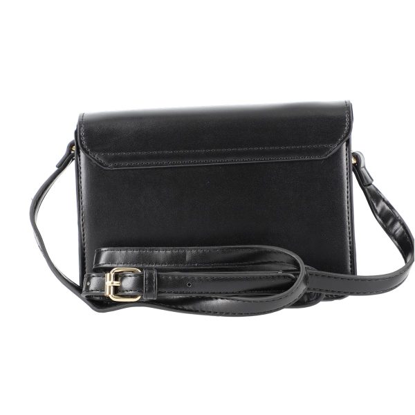 Poseta casual femei din piele ecologica neagra cu bretea si un compartiment BSMOCA2101227 121