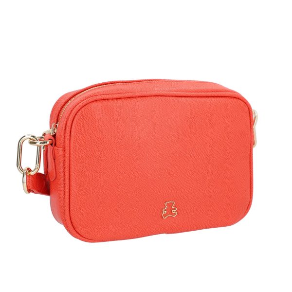 Poseta casual dama piele eco rosu coral cu un compartiment Lulu Castagnette BSLLPO2103131 125