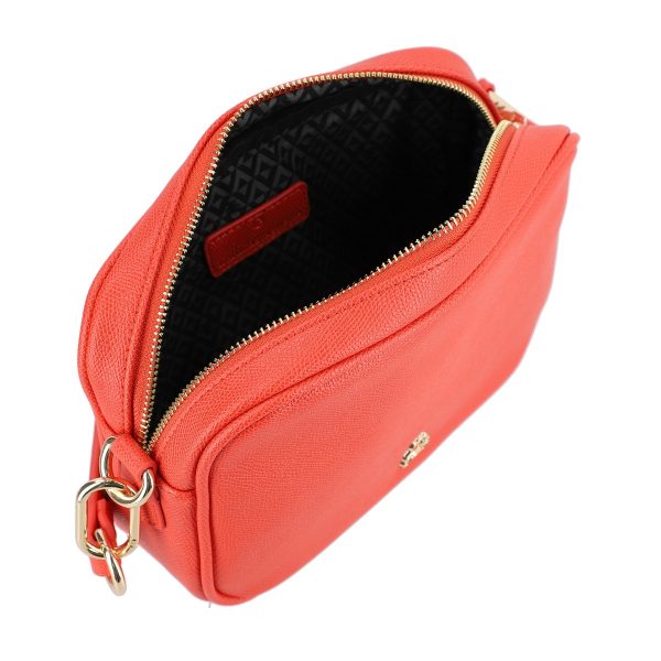 Poseta casual dama piele eco rosu coral cu un compartiment Lulu Castagnette BSLLPO2103131 126