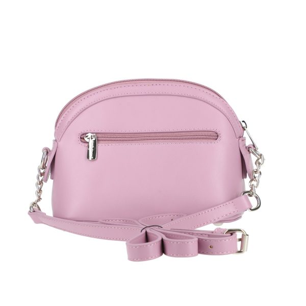 Poseta mini de umar din piele neteda mov perforata cu doua buzunare David Jones BSDJPO2102151 121