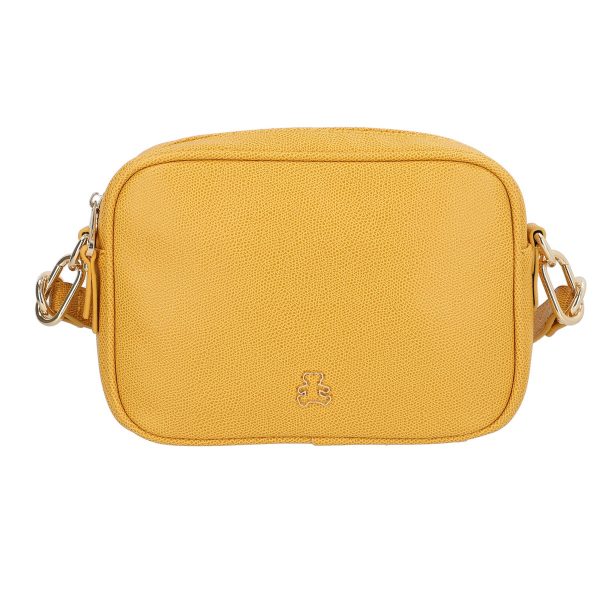 Poseta casual din piele eco galbena cu un compartiment Lulu Castagnette BSLLPO2103130 120
