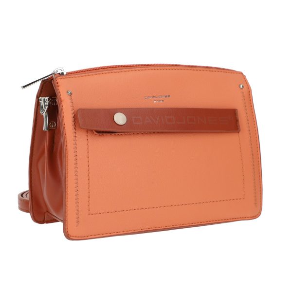 David Jones - Poseta casual femei piele ecologica maro cu buzunare si fermoar David Jones BSDJPOCA210245