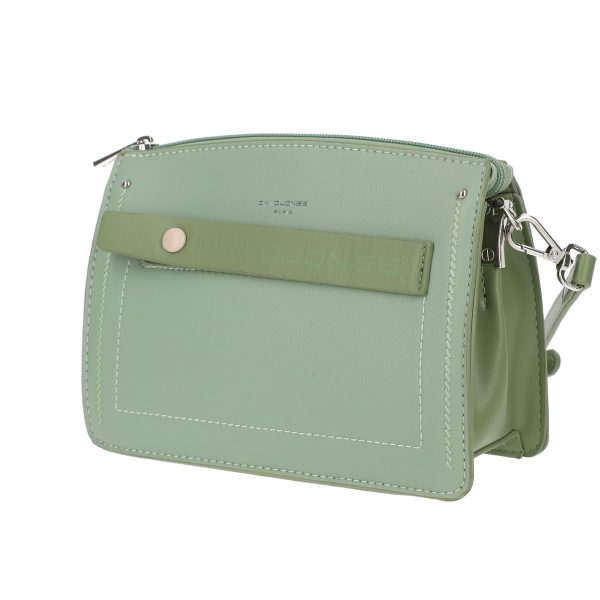 Poseta casual piele eco verde light cu buzunare si fermoar David Jones BSDJPOCA210244 120