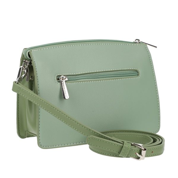 Poseta casual piele eco verde light cu buzunare si fermoar David Jones BSDJPOCA210244 121