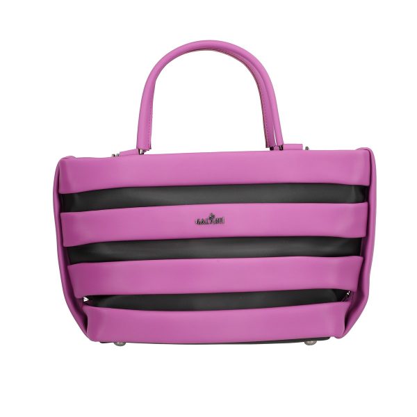 Geanta casual dama din piele eco impermeabila violet cu negru si doua manere Galanti BSGLCA2111022 120