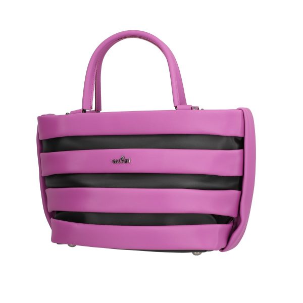 Geanta casual dama din piele eco impermeabila violet cu negru si doua manere Galanti BSGLCA2111022 121