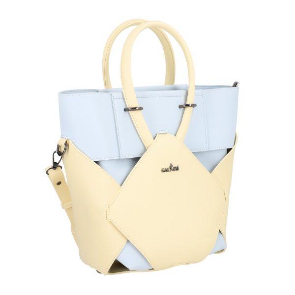 Geanta casual dama din piele eco galbena cu picioare de protectie si bretea Galanti BS038CNT2205423 121
