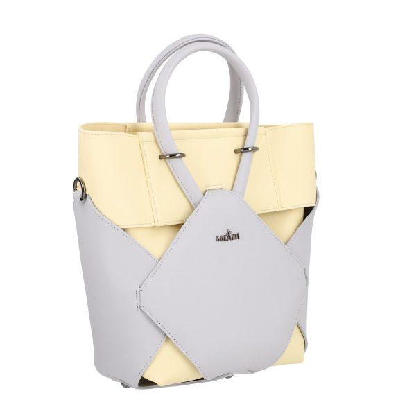 Geanta casual de femei din piele ecologica gri cu picioare de protectie si bretea Galanti BS038CNT2205420 122