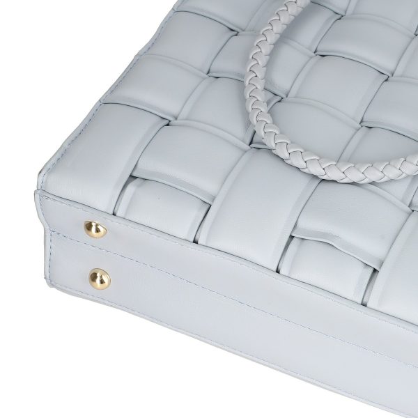 Geanta cu Fermoar Casual Femei din Piele Eco Albastra Intretesuta - Amalia BSCA2205112 121