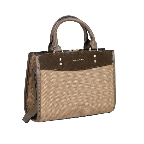 David Jones - Geanta casual piele eco maro caramel cu compartiment spatios si buzunare interioare David Jones BSDJCA2208011