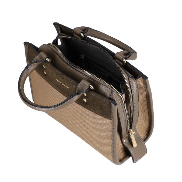 Geanta casual piele eco maro caramel cu compartiment spatios si buzunare interioare David Jones BSDJCA2208011 120