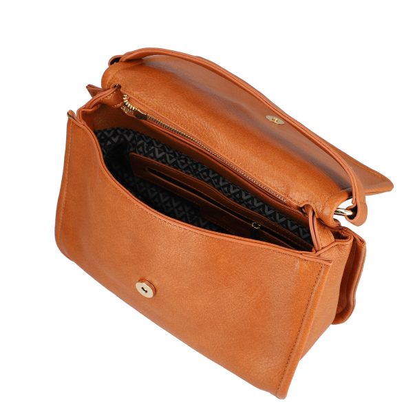 Geanta casual de dama piele eco maro cu bretea confortabila si trei buzunare Lulu Castagnette BSLLCA2208062 123