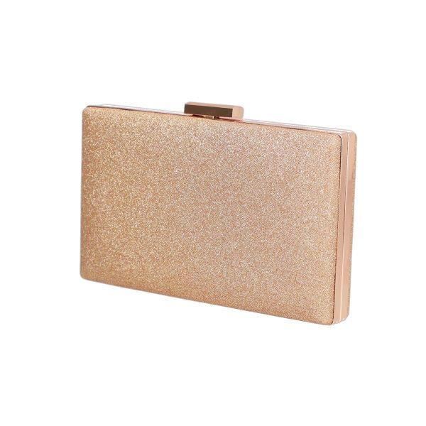 Geanta de evenimente dama material sintetic sampanie cu sistem click Vanessa BS8025Z2207010 120