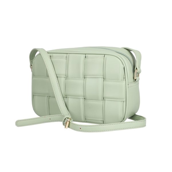 Geanta casual dama de umar din piele eco verde matlasata cu un fermoar Alissa BSPOCA2205131 121
