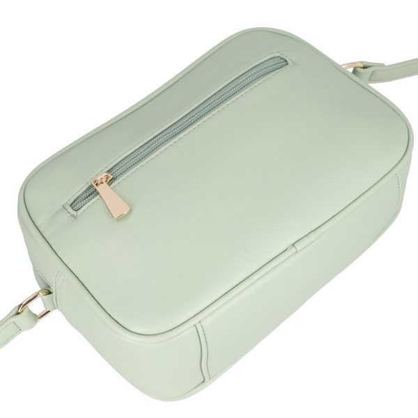 Geanta casual dama de umar din piele eco verde matlasata cu un fermoar Alissa BSPOCA2205131 123