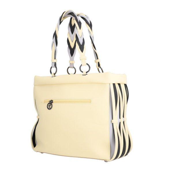 Mini Geanta Shopper din Piele Eco Galbena Exterior Modelat Maner Confortabil - Galanti BS036CNT2205379 120
