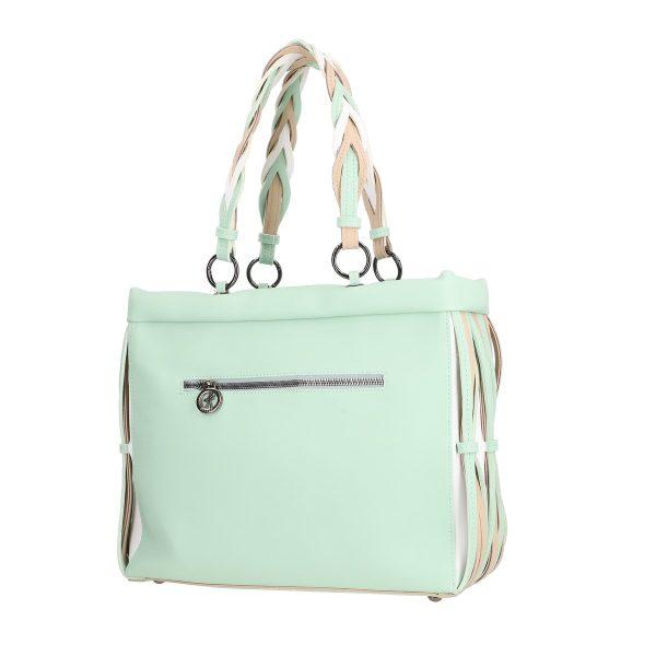 Geanta Shopper Gri Exterior Modelat Mini din Piele Eco Maner - Galanti BS036CNT2205377 121