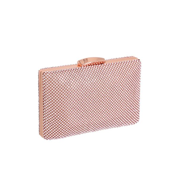 Geanta de evenimente material sampanie cu rama metalica si lant Claire BS4122V2208116 120