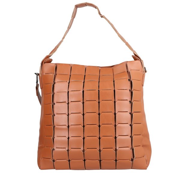 Geanta Camel Piele Ecologica Shopper de Umar Femei cu Compartiment Spatios - Potri BSPO2108139 121