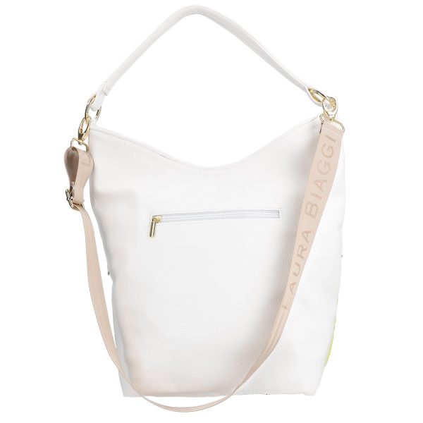 Geanta de umar casual de femei piele eco verde lemon matlasata cu lant Laura Biaggi BSLBCA2203028 122
