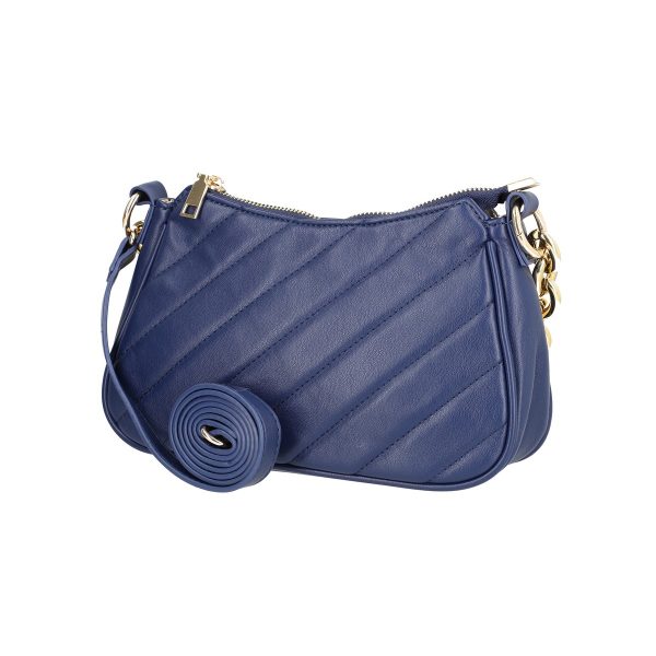 Poseta eleganta din piele eco albastra cu maner fashion si bretea BSPO2109052 121