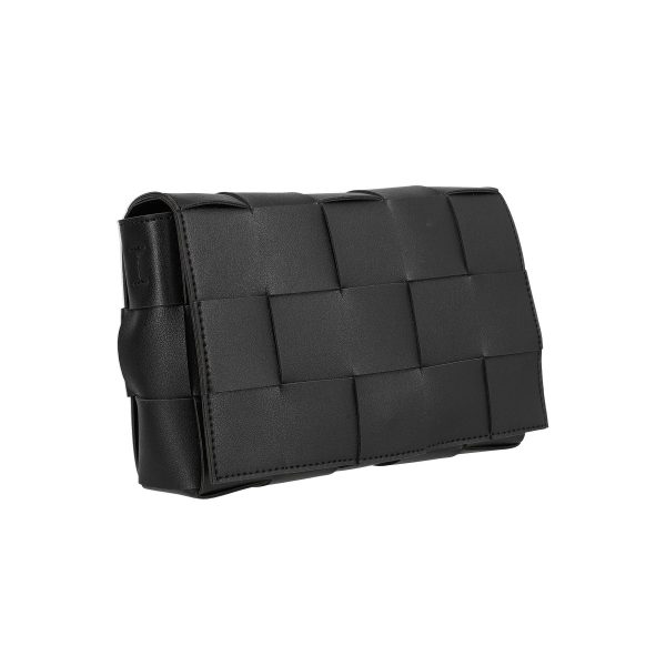 Poseta casual dama piele eco neagra aspect impletit cu buzunare Gallantry BSGAPO2106044 122