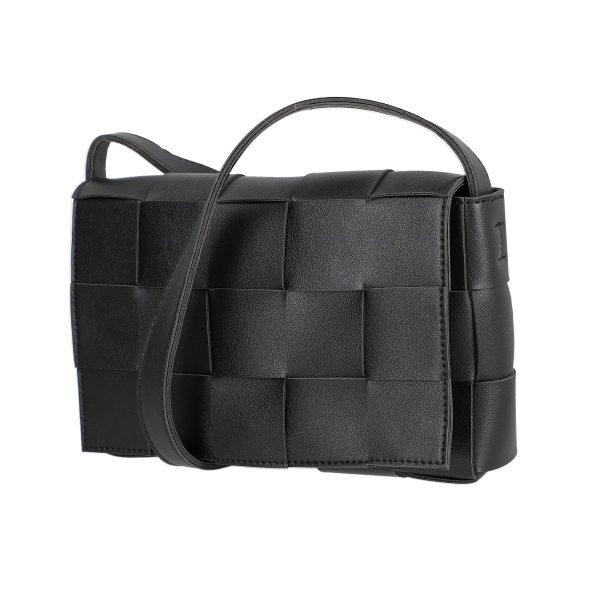 Poseta casual dama piele eco neagra aspect impletit cu buzunare Gallantry BSGAPO2106044 119