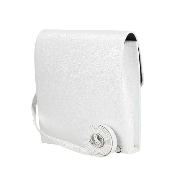 Poseta casual femei piele eco argintie cu elemente metalice si bretea Kalet BSPO2205090 120